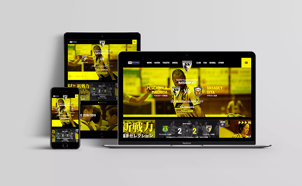 Fリーグチーム、サイト制作（サイトデザイン、グラフィックデザインの統一、チケットシステム）